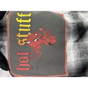 April 25th Flannels – Hot Stuff Devil Patch Hooded Plaid | Size S Ti_the_Artiste